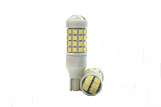 T15-46 smd 2835 Лампа светодиодная 9-24V W16W White керамика линза биполярная