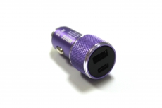 UCC-4-2-14 Зарядное устройство WIIX USB-порта(USB-A+Type-C) 2.4A фиолетовый