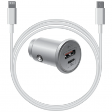 UCC-2-40-CB-710aU8-01 Комплект для быстрой зарядки USB Lightning-USB TypeC WIIX белый 1м