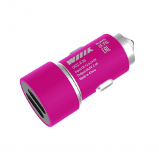 UCC-2-36 Зарядное устройство с двумя USB-портами (2,4 А), розовый WIIX