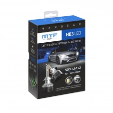Светодиодные лампы MTF Light серия MaxBeam HB3(9005), 12V, 55W, 5000lm, 6000K, кулер, комплект