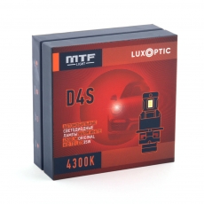 Светодиодные лампы MTF LIGHT серия LUXOPTIC OEM LED D4S, 35W, 4500LM, 4300K, штатный размер, к-кт.