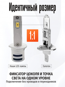 Комплект светодиодных ламп SVS H1 серии ProLight ( 3570CSP/4000Lm/6000K/12V/35W,кулер)
