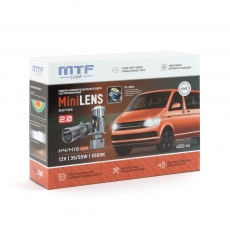 MC04K5 Светодиодные линзы MTF LIGHT серии MicroLENS H4/H19, 12/24V, 55W, 6000K, 4000LM, к-т.