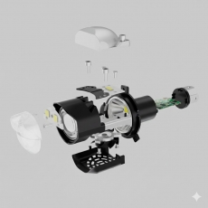 0418888012 Компект минилинз SVS серии P10-PRO H4(CHIP3570CSP/3000Lm/6000K/12V/30W.кулер)