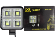 UZ-001 Фара дополнительная LED 12/24V 12W Белый свет 1200LM 84*84*20 мм