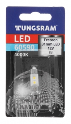 60590BL1 Лампа автомобильная LED 31 4000K 0,7W 12V (01B) TUNGSRAM