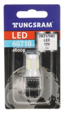 60710BL1 Лампа автомобильная W21/5W LED (W3x16q) 4000K 3/0,55W 12V (01B) TUNGSRAM