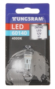 60140BL1 Лампа автомобильная W5W LED 4000K 0,5W 12V (01B) TUNGSRAM