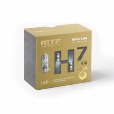 Светодиодные линзы MTF LIGHT серии MicroLENS H7/H18, 12V, 25W, 2500lm, 6000K, к-т.