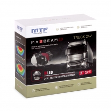 Светодиодные модули ближнего дальнего света MTF Light MAXBEAM 2.0 TRUCK, линзованные, бескорпусные, 24В, 6572Вт, 5500К, 3 дюйма, комплект.