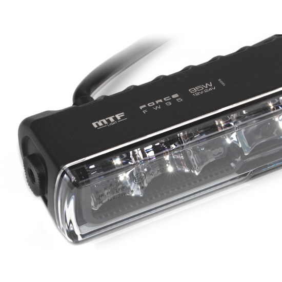 Светодиодная фара дальнего света MTF LIGHT серия FORCE, доп габарит/авар. огни, 12/24V, 95W, 6600LM, 5000K, 20, IP68, ECE R10, шт.